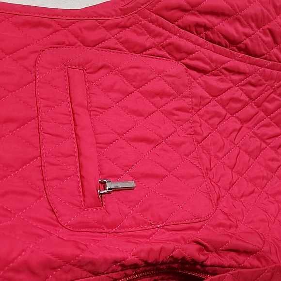 Talbots Pink Quilted zip-up vest size large - Picture 4 of 5